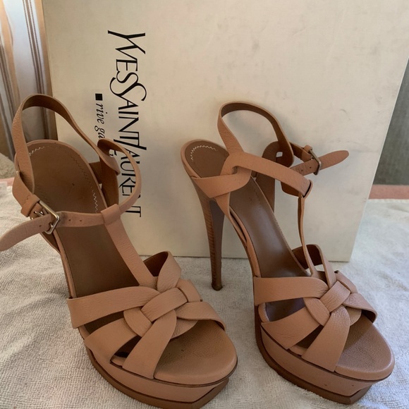 Saint Laurent Shoes - Saint Laurent/YSL Tribute Leather Sandal, Size 38